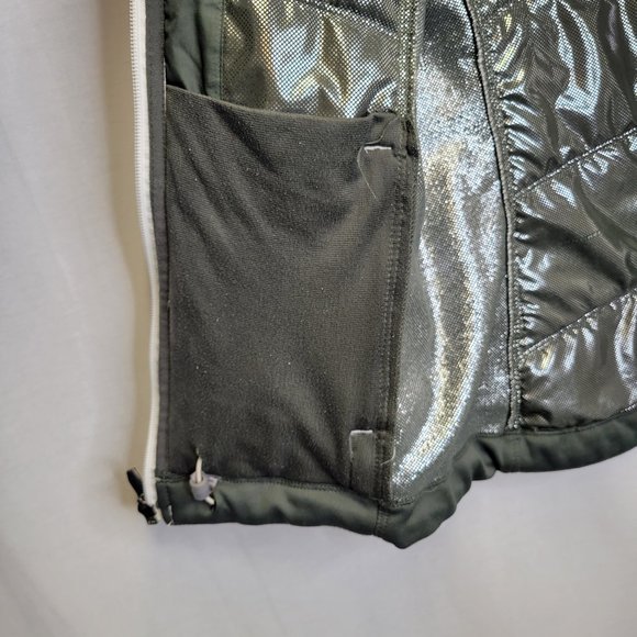 Columbia Women's Small Jacket White Fleece Green Full Zip - Picture 8 of 15